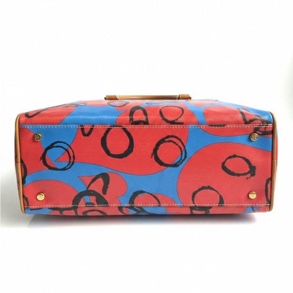 Vivienne Westwood Red and Blue Artistic Satchel - Picture 2 of 9